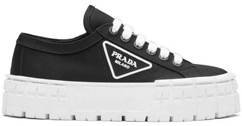 prada black kicks|Prada black platform sneakers.